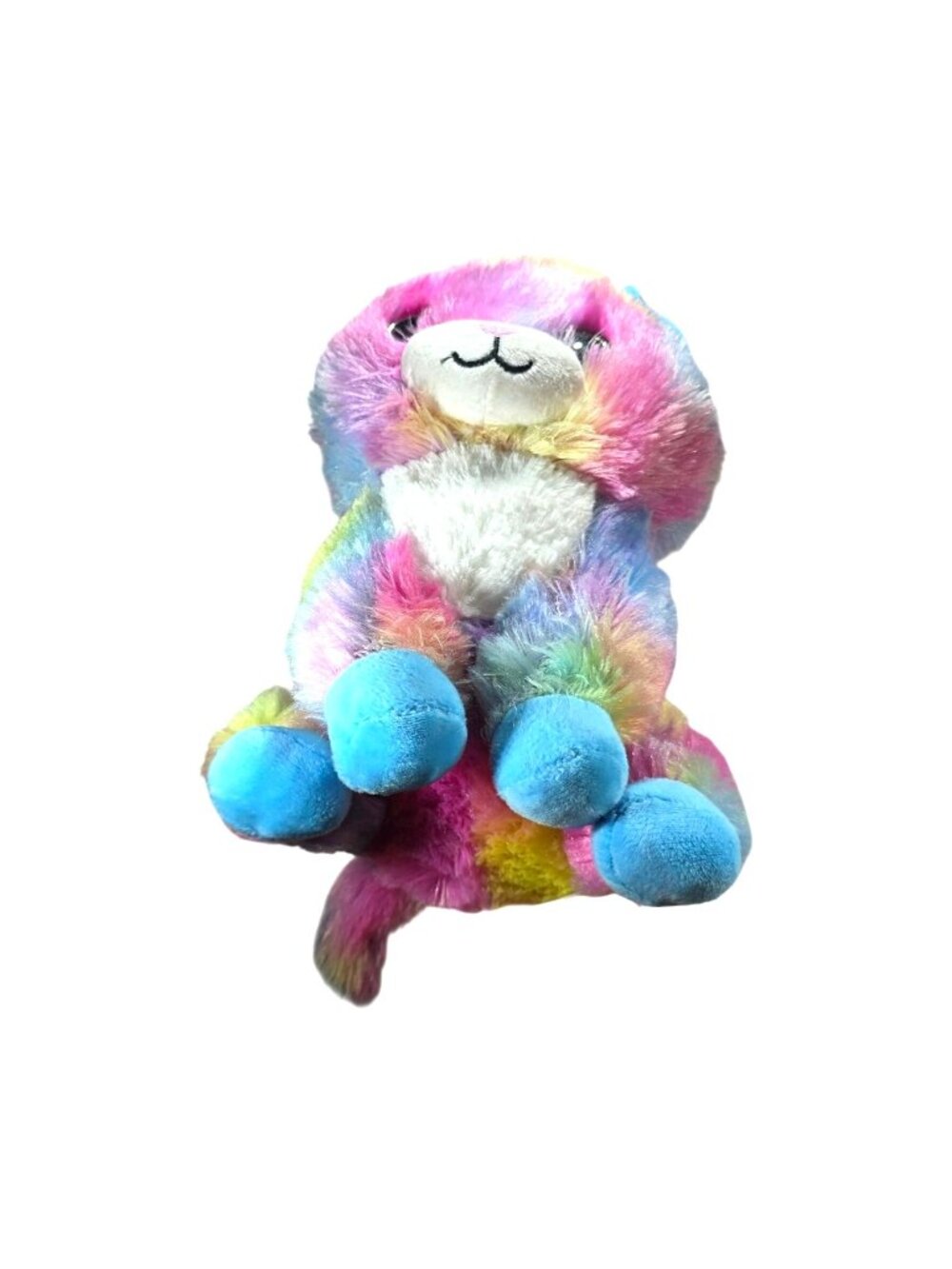 Rainbow Plush Cat Toy Spark Create Imagine 12M+ Soft Stuffed Animal green eyes
